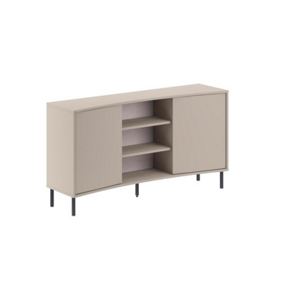 Fwstyle Sandstone 2 Door Modern Curved Sideboard