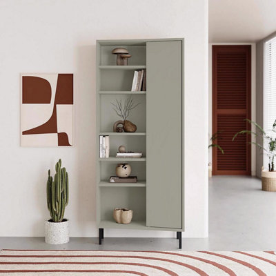 Fwstyle Unisex Green 5 Tier Ash Curved Bookshelf Storage Unit - Image 4