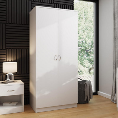 FWStyle 2 Door Wardrobe White - Image 8