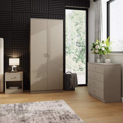 B&Q -  Putty 3 Piece Bedroom Furniture Set
