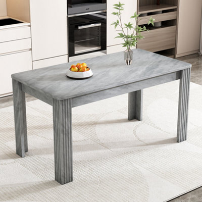 Btm 4 Seater Dining TableMdf Rectangular Kitchen TableGrey from B&Q
