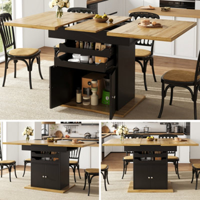 Btm Extendable Dining Table 110 To 140CmFoldable With Drawers And Cabinet from B&Q