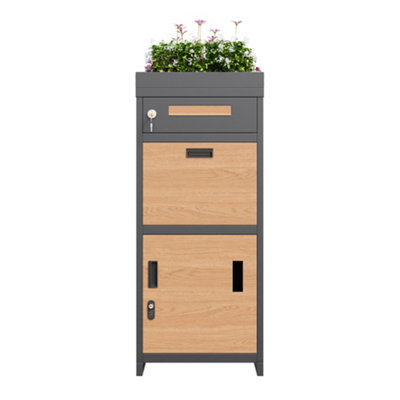 Btm Parcel Mailbox With Combination LockOutdoorFlower BedLockable Parcel & Letter Storage from B&Q