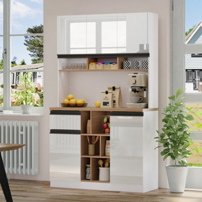 Btm Kitchen Cabinet Sideboard With Shelves Drawers And Open Storage For Home from B&Q