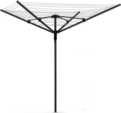 Laundry Mate Rotary Airer 4 Arm 45Cm Outdoor Clothes Garden Washing Line Dryer Spike & Cover2338 from B&Q