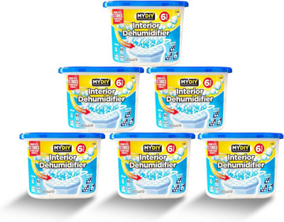 My DIY PROFESSIONAL PRODUCTS Interior Dehumidifiers 6 Pack 500ml Condensation Remover Moisture Damp Absorber Dehumidifiers Helps Stop Damp Mould Mildew