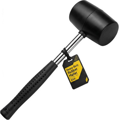 My DIY PROFESSIONAL PRODUCTS My Diy Rubber Mallet Hammer 21Oz Non Mark Rubber Hammer With Anti Slip Grip For Woodworking Camping Tent Pegs Paving Home Diy from B&Q
