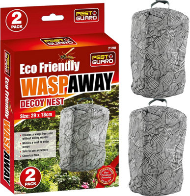 Pest Guard Decoy Wasp Nest Garden Wasp Deterrent Pack Of 2 Outdoor Fabric Nests Wasp Free Deterrent Repellent For Home And Garden from B&Q