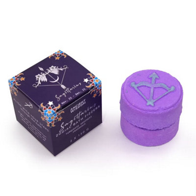 Serenityy Zodiac Bath Fizzers Set Of 2 With Horoscope SagittariusCitrus Jasmine Amber Fragrance300 G Set from B&Q