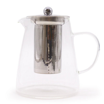 Serenityy Glass Infuser TeapotFlask ShapeClear Glass950MlLightweight 293G. from B&Q