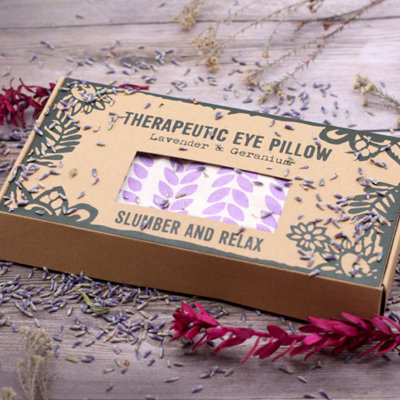 Serenityy Agnes + Cat Slumber & Relax Linseed Eye PillowLavender And GeraniumSoftly WeightedRemovable Cover from B&Q