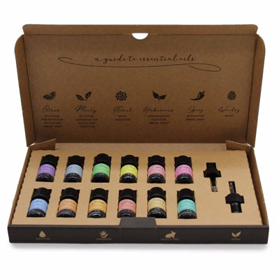 Serenityy Luxury Aromatherapy Essential Oil Set12 X 5Ml Bottles With 2 DroppersAutumn CollectionBottled In Sheffield