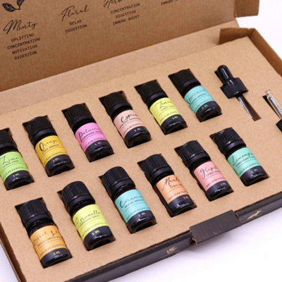 Serenityy Luxury Aromatherapy Essential Oil Set12 X 5Ml Summer CollectionVegan-FriendlyGift Boxed from B&Q