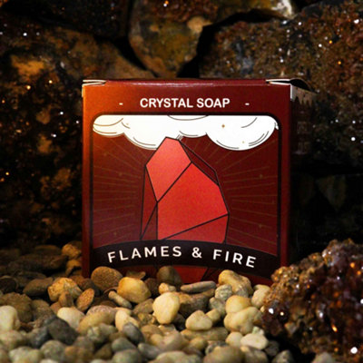 Serenityy Crystal Elemental SoapFire100 GHandcrafted Stone-Shaped Soap With Surprise Fire-Element Crystal from B&Q
