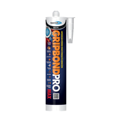 Bond It Gripbond Pro Max Ultimate Grab Hybrid AdhesiveWhite285Ml Superior GrabIdeal High Strength Adhesive Silicone from B&Q