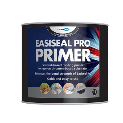 Bond It Easiseal Pro Primer Solvent Roofing Primer Waterproofing CompoundLight Blue1L from B&Q
