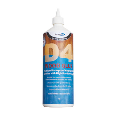 Bond It Premium Water Resistant D4 Wood Adhesive Glue Internal External Fast DryingWhite1L from B&Q