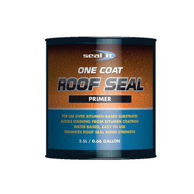 Bond It Coat Roof Seal It Bleed Blocker Primer Solvent-Free Primer Liquid MembraneLight Blue2.5L from B&Q
