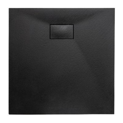 Thermopanel Smc Slate Effect Shower TrayBlack900 X 900mm from B&Q