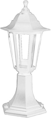Ex-Pro Traditional Style Ip44 Rated White Outdoor Post Top Lantern LightE27 Fitting from B&Q