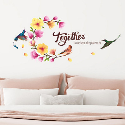 Walplus Romantic Birds Kids Sticker Pvc Orange from B&Q