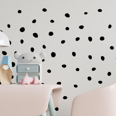 Walplus Black Dalmatian Polka Dots Classic Kids Sticker Pvc Size 1