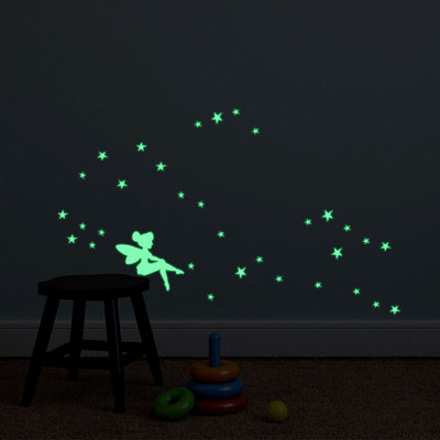 Walplus Sprinkle Fairy Glow In The Dark StickersGlowing Vinyl Sticker With Glow In The Dark Stars For Kidsroom Bedroom 3Pack from B&Q