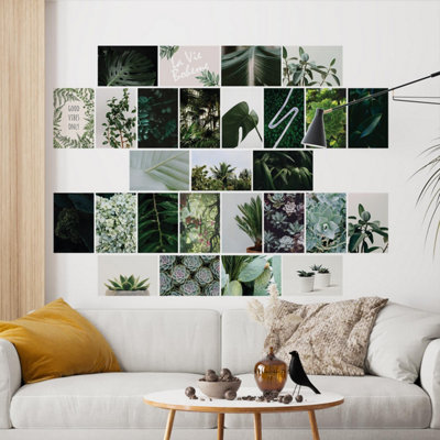 Walplus Green Aesthetic Adhesive Wall Mural Collage Set from B&Q