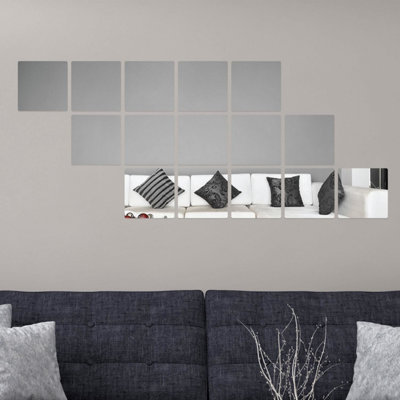 Walplus Rounded Square Removable Acrylic Mirror Art10Cm / 3.9In 40 Pcs from B&Q