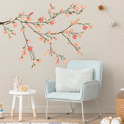 Walplus Combo AdultDelicate Peach Branch Wall Stickers2 Pack