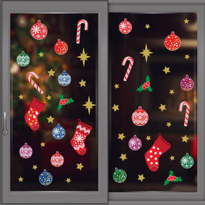 Walplus Merry Christmas Window Clings Rooms Décor from B&Q