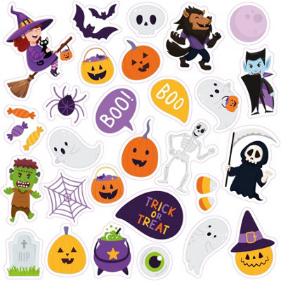 Walplus Spooky Creatures Cute Halloween Gel Clings from B&Q