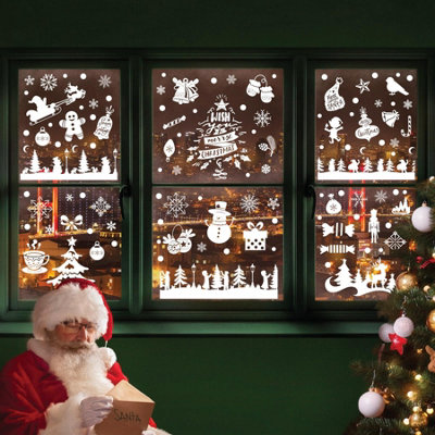 Walplus White Christmas  Merry Wonderland Christmas Window Clings from B&Q