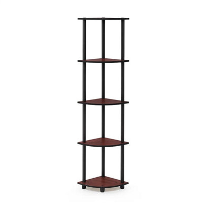 Walplus Turn-N-Tube 5-Tier Corner Multipurpose Display Shelf In Dark Cherry Black from B&Q
