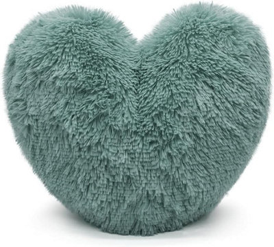 B&Q -  Eddy Cuddles Heart Shape 3D Fleece Filled Cushion Soft Comfortable Warm & Cozy Home Decor Size 38Cm 100% Polyester Teddy Heart Cus