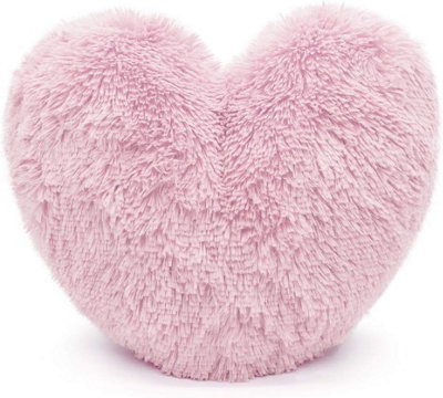 B&Q -  Teddy Cuddles Heart Shape 3D Fleece Filled Cushion Soft Comfortable Warm & Cozy Home Decor Size 38Cm 100% Polyester Teddy Heart Cu
