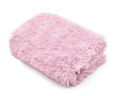 B&Q -  Teddy Fur Throw Blanket With Reversible Plain Sherpa Teddy Fleece Luxury Fluffy Fur Throw Blanket