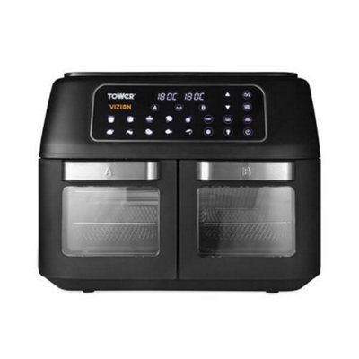 Tower Dual Compartment Air Fryer Oven, Vortx Vizion, 11L, T17102, Black - Image 14