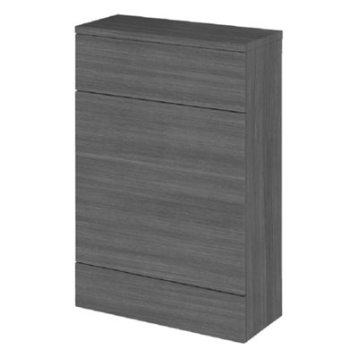 Hudson Reed Anthracite Fusion 600Mm Compact Wc Unit & Top - Gloss Small