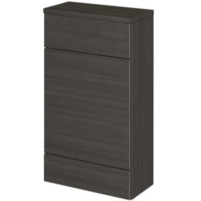 Hudson Reed Fusion 500mm Compact Back-To-Wall Wc Unit & Coordinating TopCharcoal Matt from B&Q