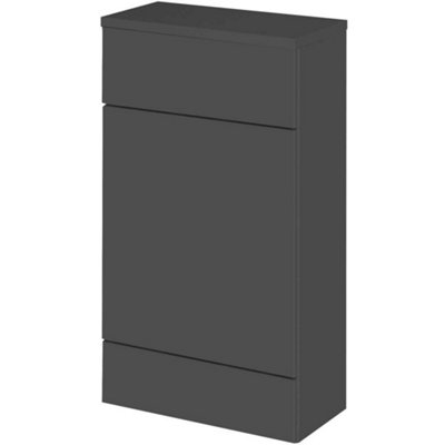 Hudson Reed Gloss Grey Fusion Compact Combination Toilet Unit With Worktop | | Mdf | 500Mm - Image 4