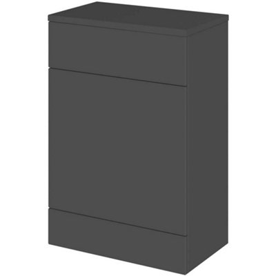 Hudson Reed Gloss Grey Fusion Combination Toilet Unit With Worktop | | Mdf | 600Mm - Image 3