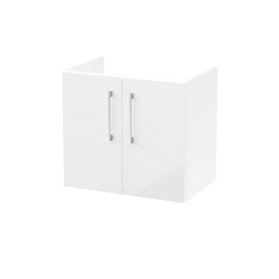 Hudson Reed Arno 600mm Wall Hung 2-Door Unit-Gloss White from B&Q