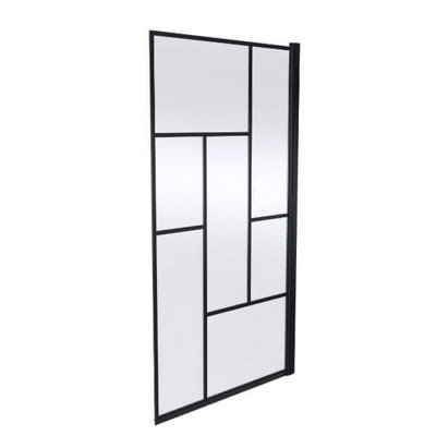 B&Q -  Square Block Framed Hinged Bath Screen8mm