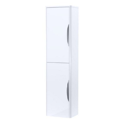 Nuie Parade 2 Door Satin Green Wall Hung Tall Cabinet - Image 6