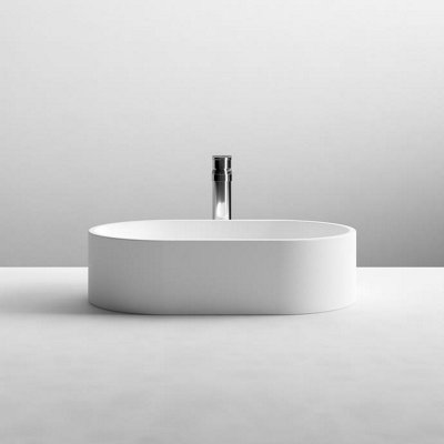 nuie Matt White Oval Basin 145 x 565 x 350mm - Image 7