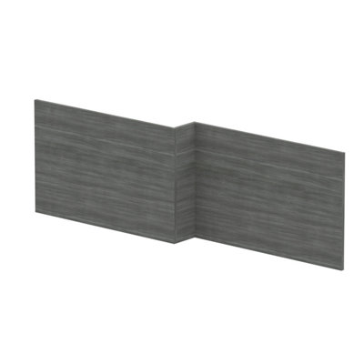 Balterley 1700Mm Square Mfc Reversible Shower Bath Front Panel - Woodgrain Anthracite
