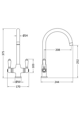 Nuie Cruciform Sink Mixer Lever,basin Mixer Taps from B&Q
