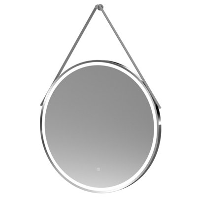 B&Q -  Salana Round Led Touch Sensor Framed Bathroom Mirror With DemisterChrome800 X 800 mm