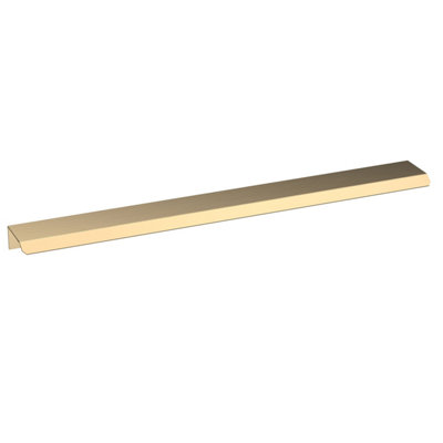 Hudson Reed Finger Pull Furniture HandleAluminium Built Contemporary Bathroom Furniture Accessories In Brushed Brass300mm from B&Q